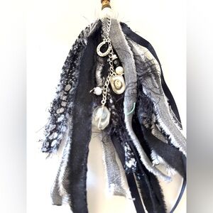 Shabby Chic Rustic Tassel, boho Purse, Journal Tassel car rear view mirror etc